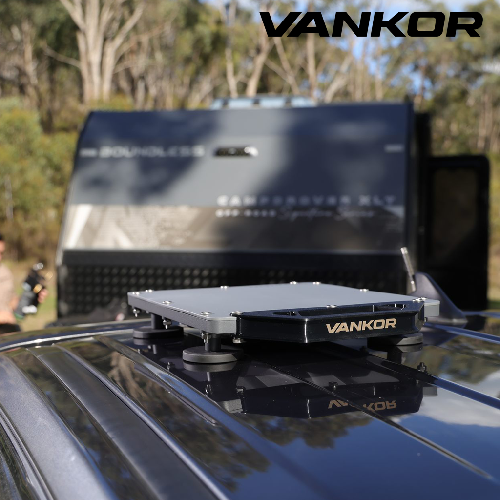 Starlink Mini mounted on a caravan roof — VANKOR guide to every roof type