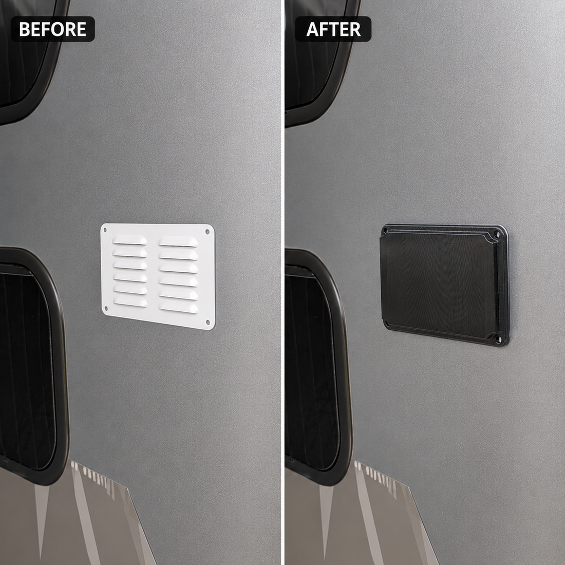 Dust-proofing a caravan — sealing roof vents and gaps to keep bulldust out on dirt roads