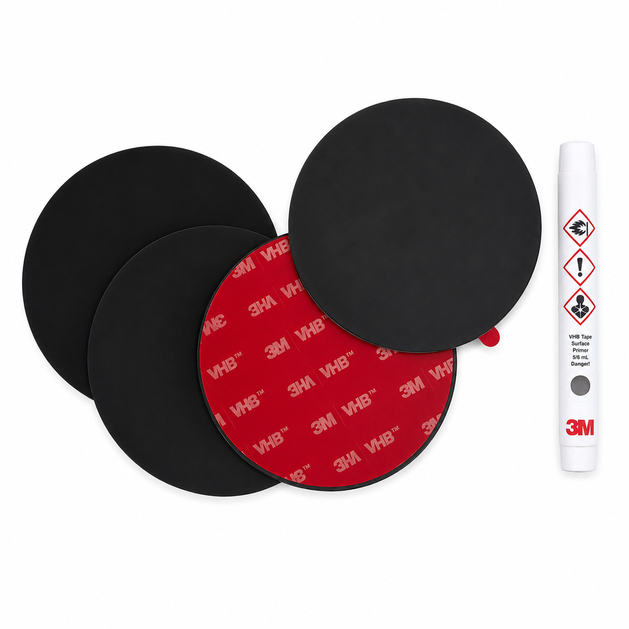 VANKOR steel mounting discs for Starlink Mini — 3M adhesive, 4 pack for magnetic mounts