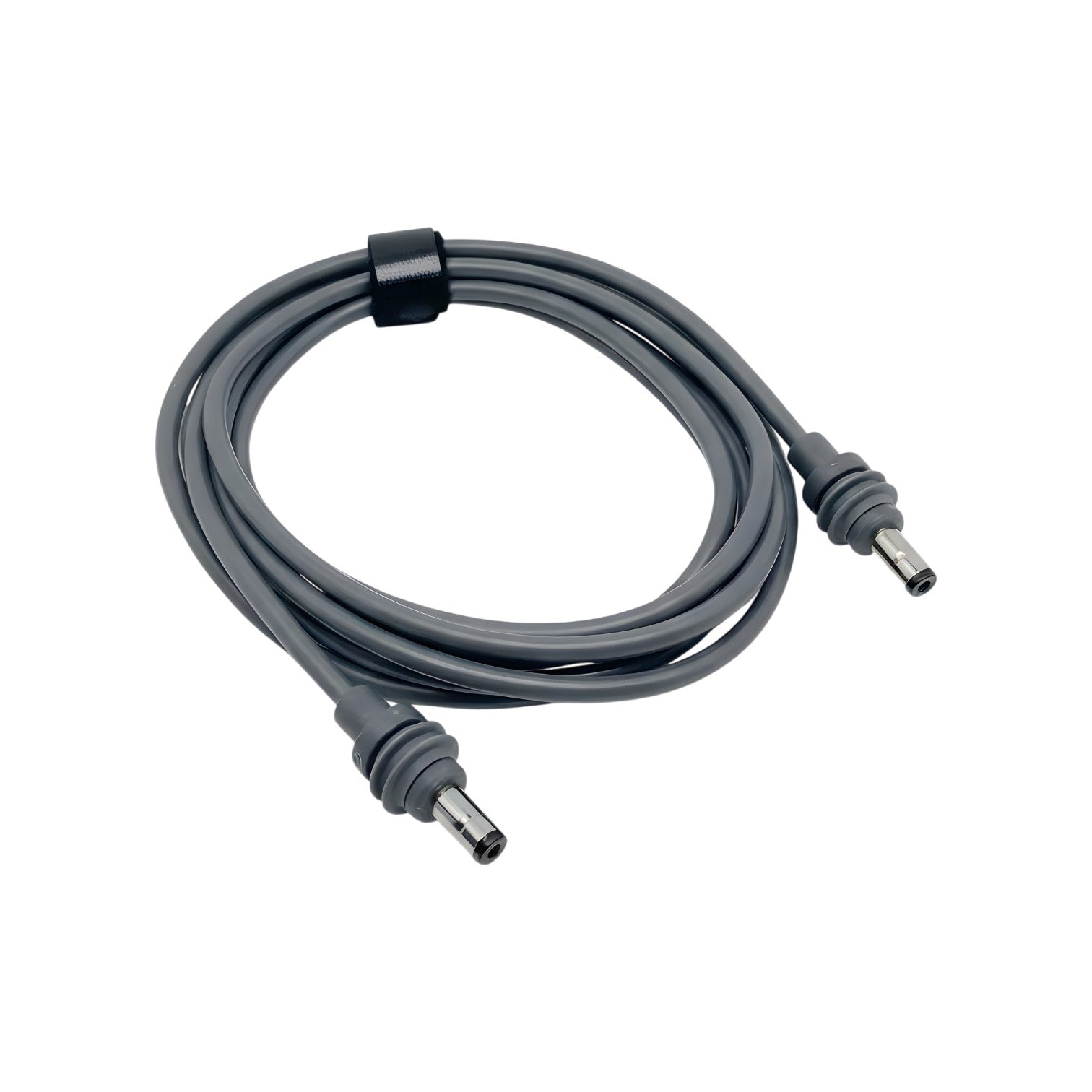 Starlink Mini 2m Extension Cable — coiled grey cable with DC barrel connectors