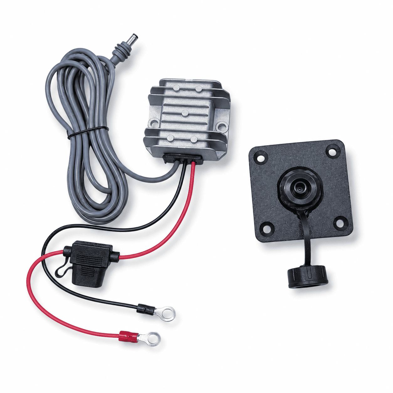 VANKOR Starlink Mini caravan install kit — 12/24V booster and waterproof cable passthrough plate