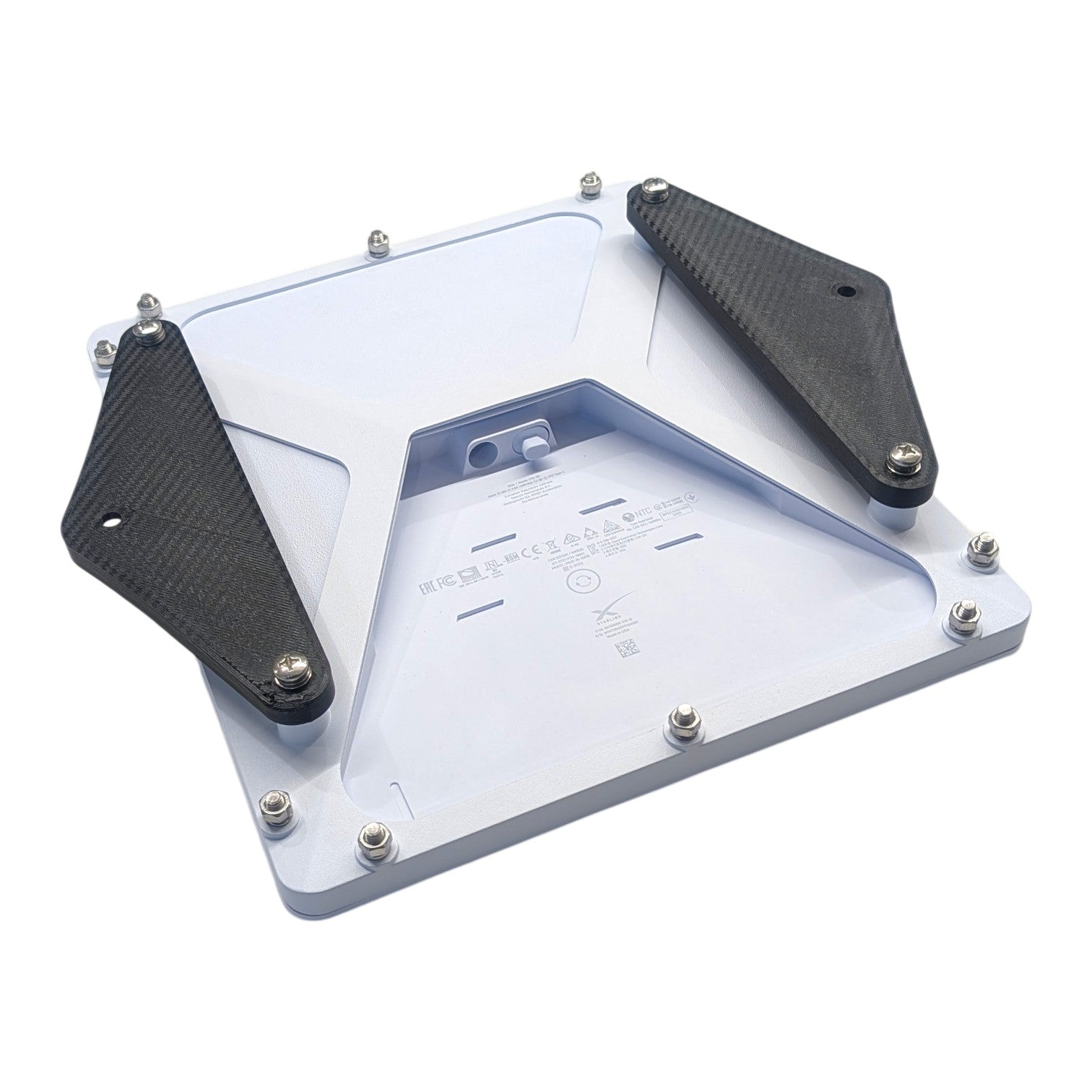 Starlink Mini Roof Rack Mount — 3d printed PETG CF brackets rear view