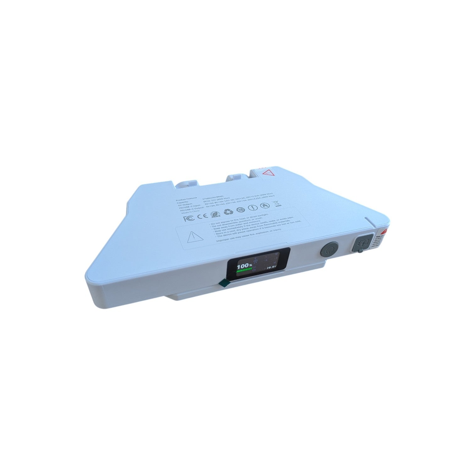 VANKOR clip-on 99Wh battery pack for Starlink Mini — angled view