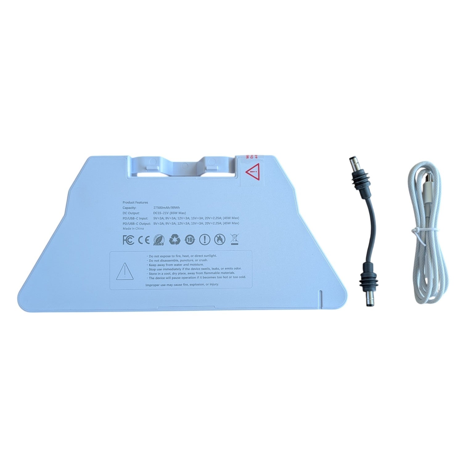 VANKOR 99Wh battery pack for Starlink Mini — pack, cables and spec label