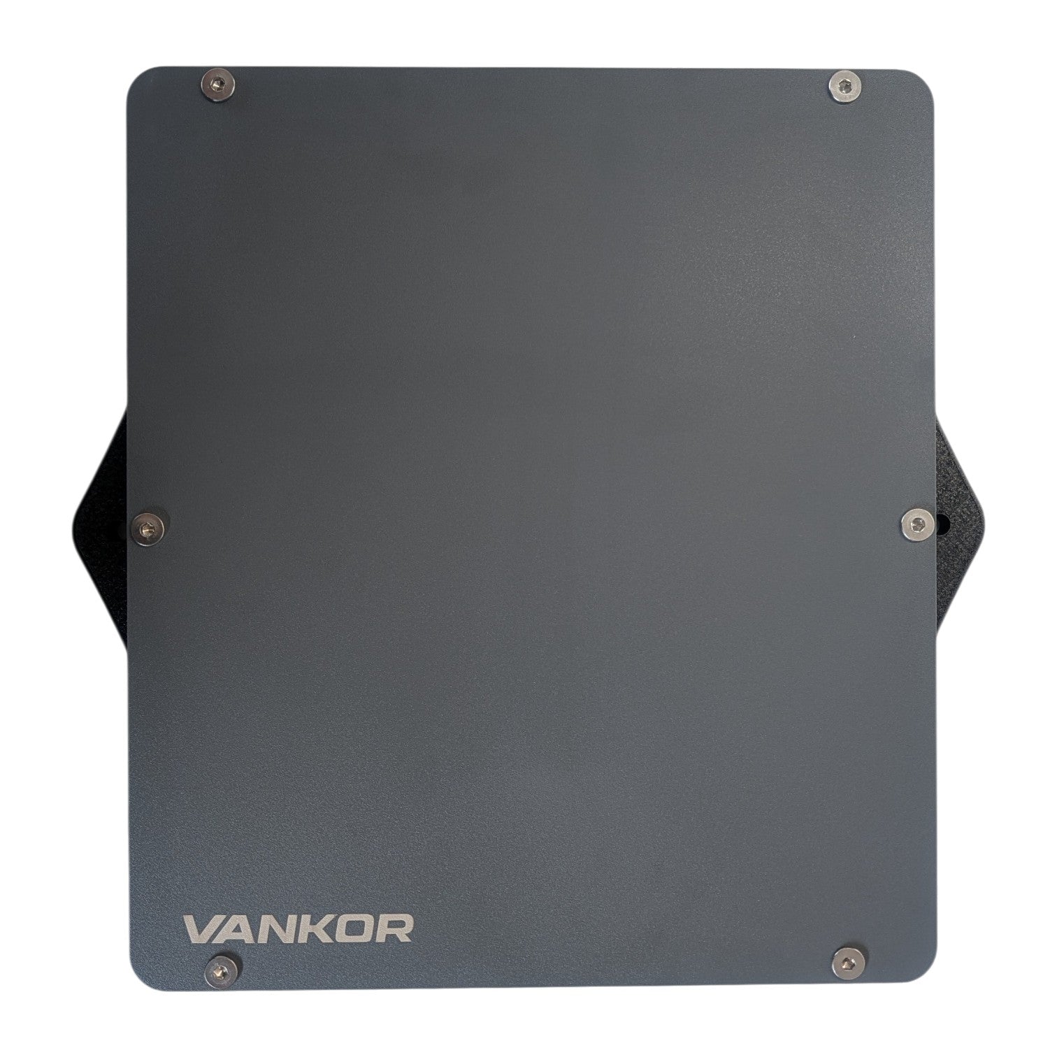 VANKOR Starlink Mini roof rack mount plate — powder-coated, top view
