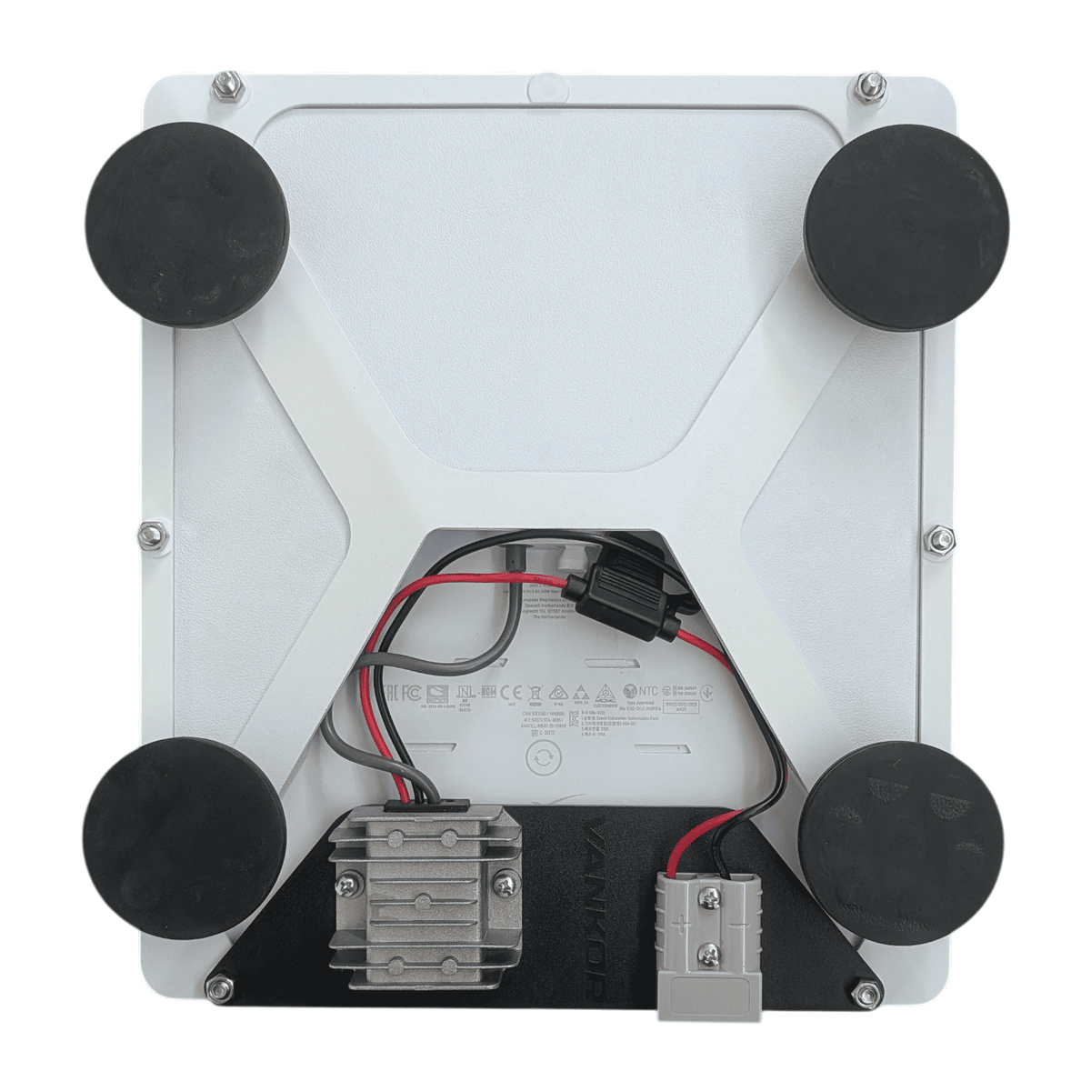 VANKOR white magnetic Starlink Mini mount — low-profile aluminium base