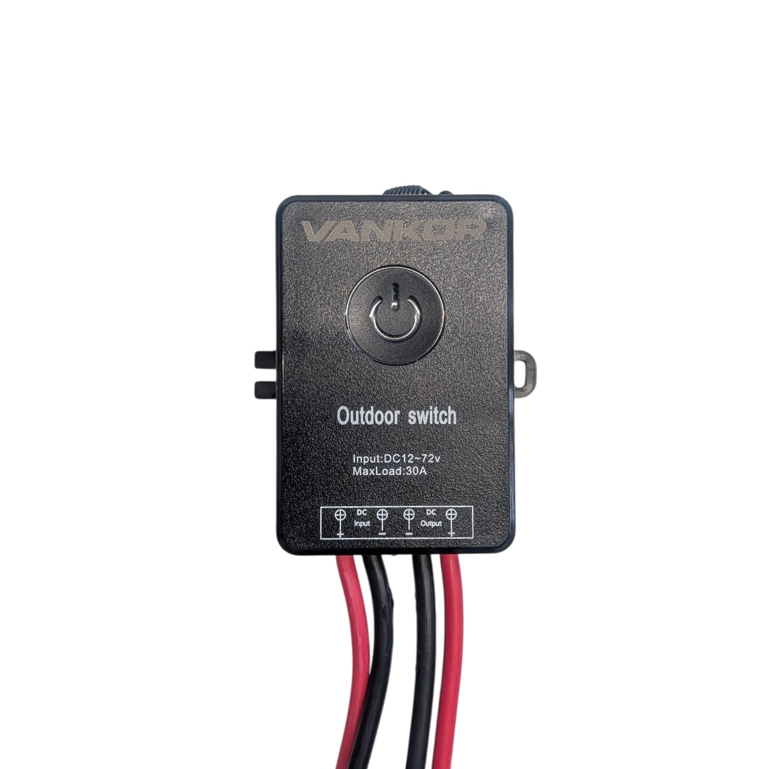 Magnetic panel switch on steel mounting disc for the Vankor Starlink remote power switch