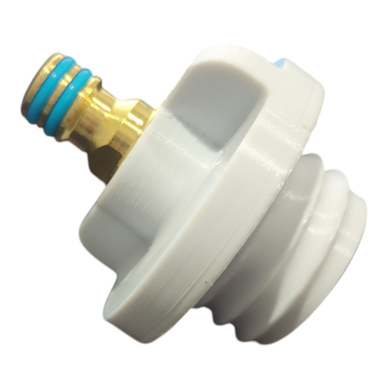 VANKOR caravan water tank filler adapter fitted to a caravan tank inlet